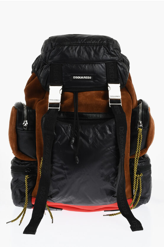 Dsquared2 Fabric And Suede Hiraku Multi-pocket Backpack