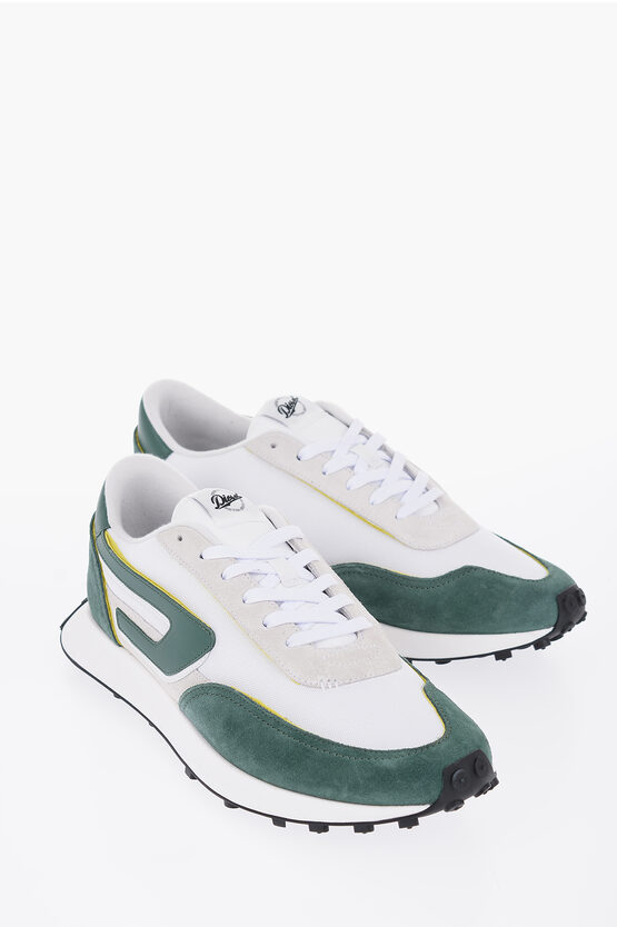 Diesel Fabric And Suede S-racer Lc Low-top Trainers In White