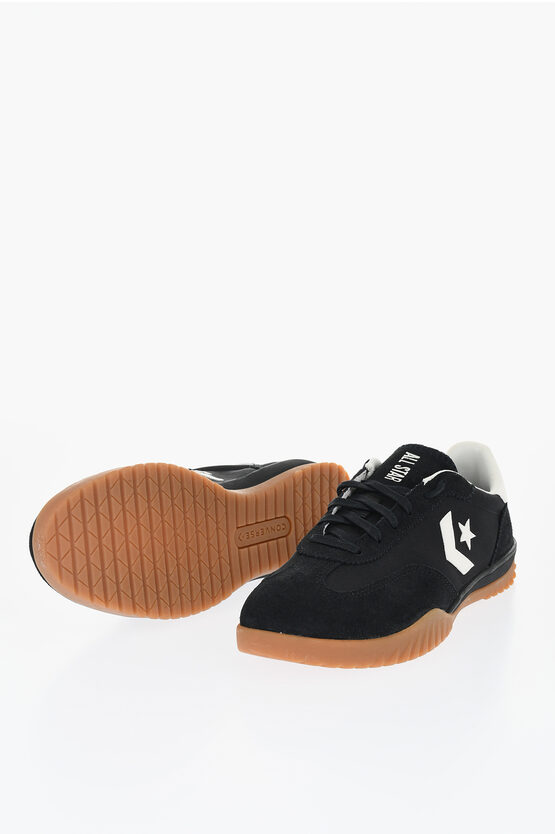 Converse Fabric And Suede Star Trainer Low-top Sneakers With Contrast