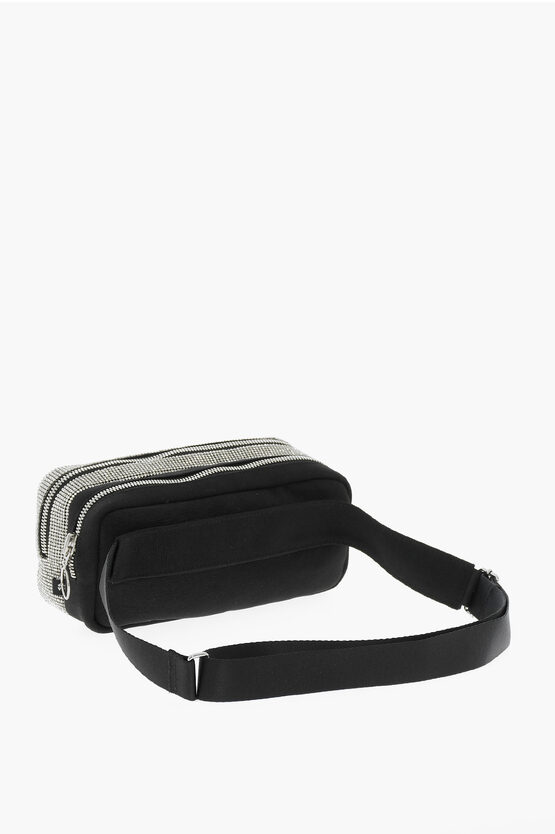 Fabric Belt Bag with Rhinestone Embellishment