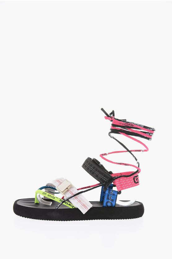 Off-White Fabric MULTISTRAP MICRO Thong Sandals with Logo women ...