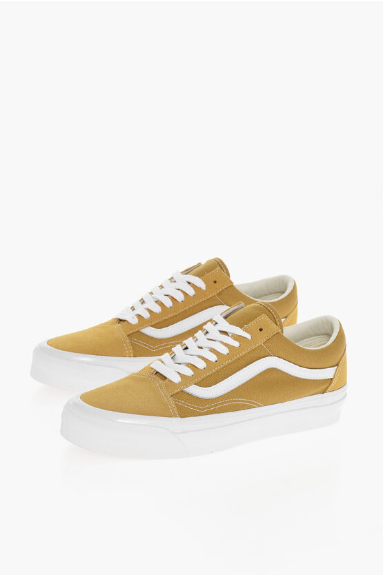 Vans Fabric Old Skool Low-top Sneakers With Suede Detail In Brown