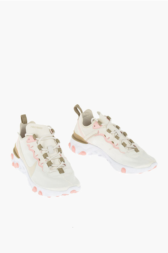 nike beige react element 55 sneakers