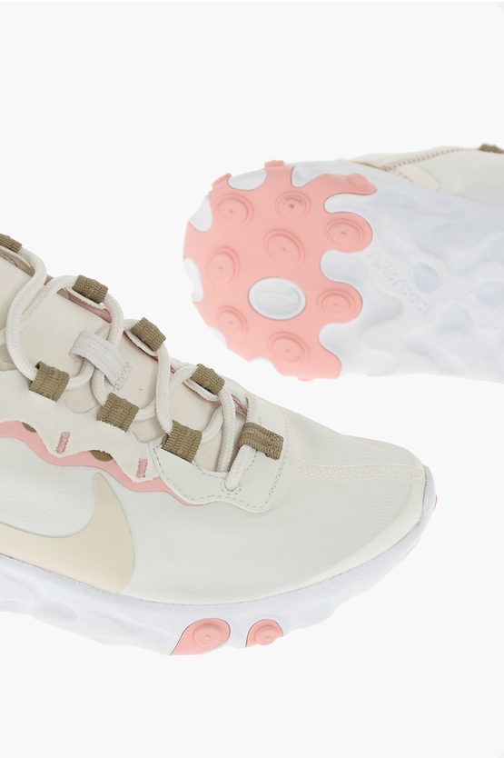 nike beige react element 55 sneakers