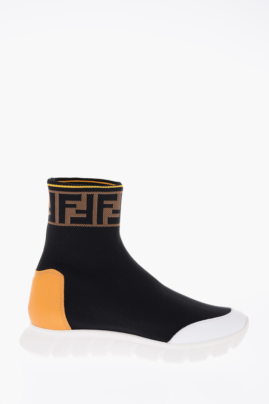 Fendi Men's Fendi Mania Zip-Front Sock Sneakers | Neiman Marcus