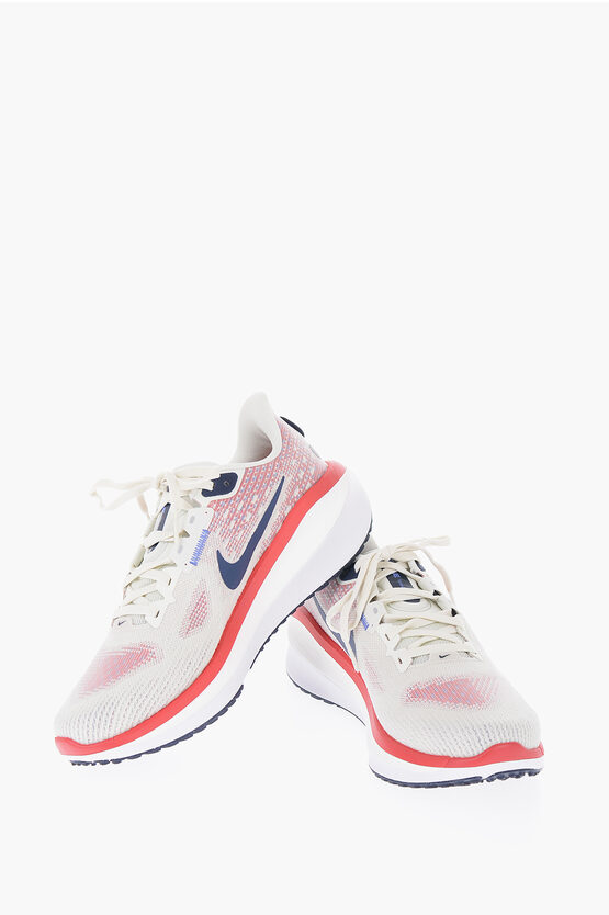 Nike Fabric Vomero 17 Low Top Sneakers With Contrasting Details In White