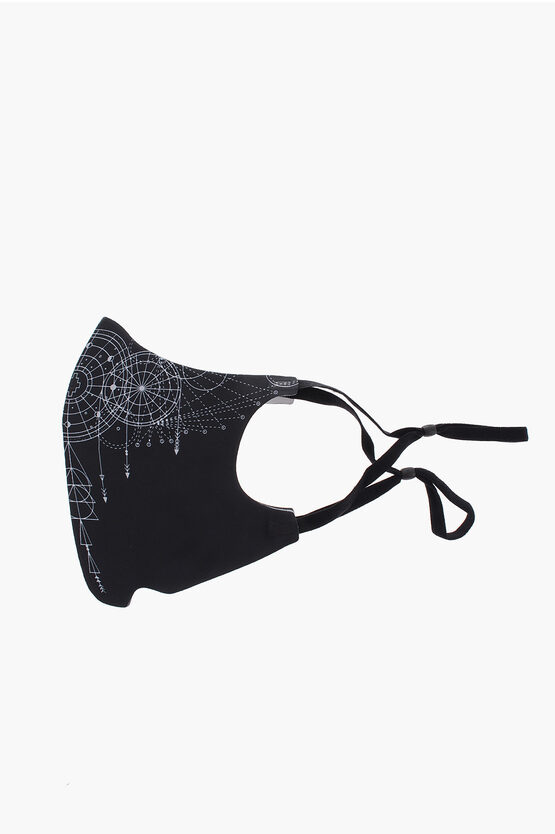 Marcelo Burlon County Of Milan Face Mask With Astral Print In Black