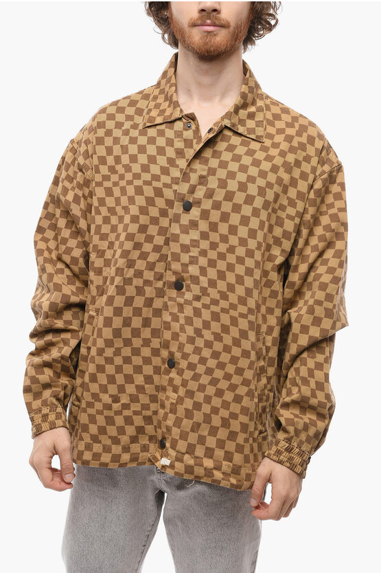 Incotex Facetasm Checkered Motif Cotton Overshirt In Multi