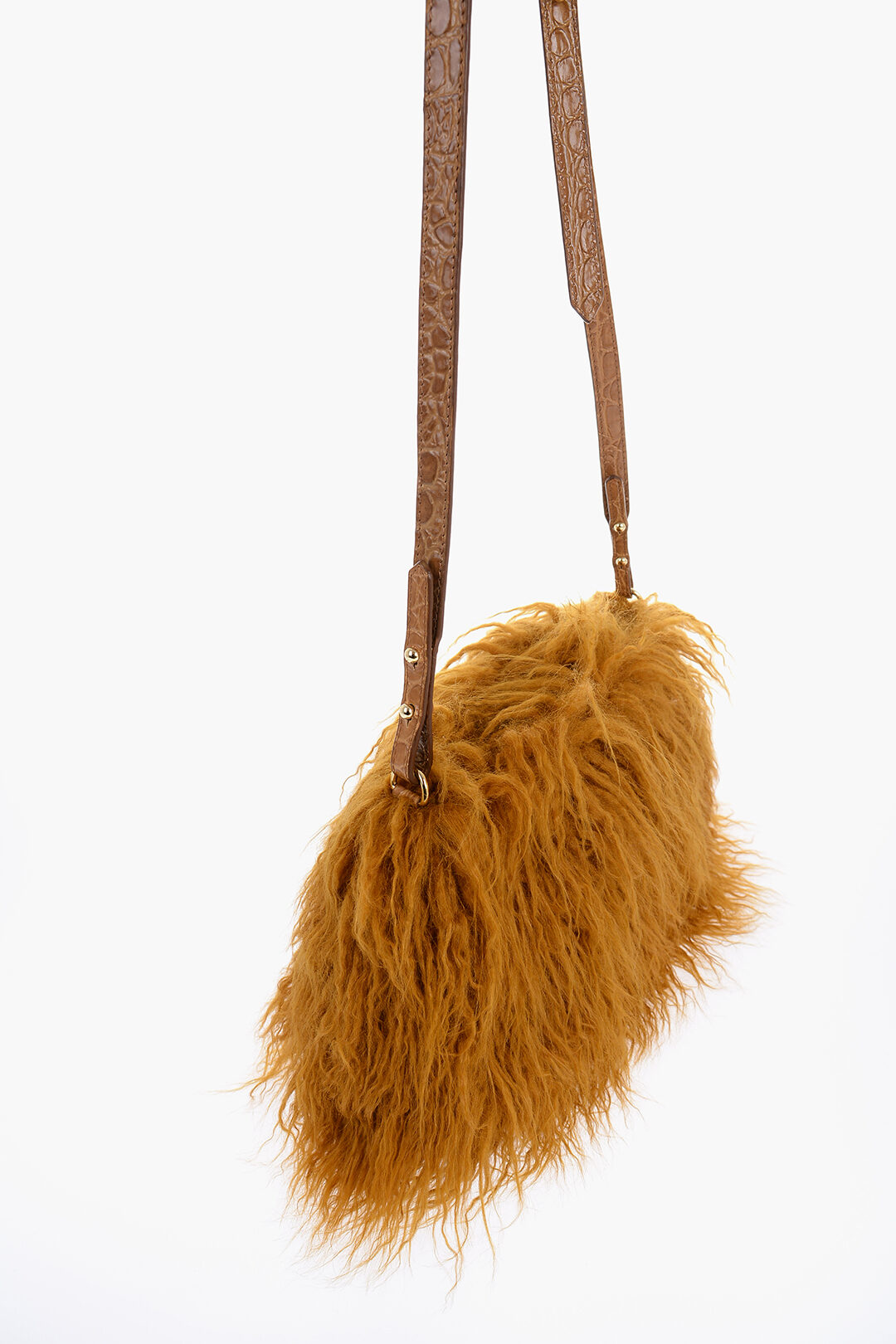 ハンドバッグ DRIES VAN NOTEN FAUX FUR HANDBAG Dries Van Noten Faux Fur Bag With Leather Shoulder Strap