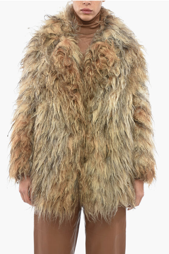 Shop Becagli Since 1944 Faux Fur Jacket With Hidden Closure