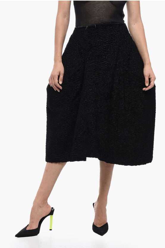 Comme Des Garçons Faux Fur Skirt With Ballon Design