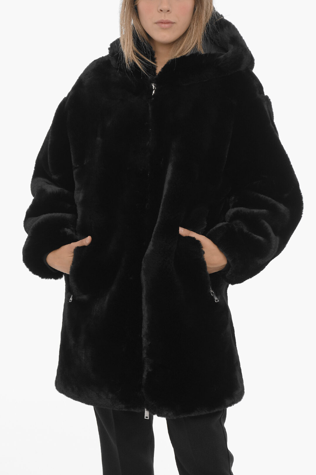 Moose Knuckles Faux Fur STATE BUNNY Jacket with Hood women