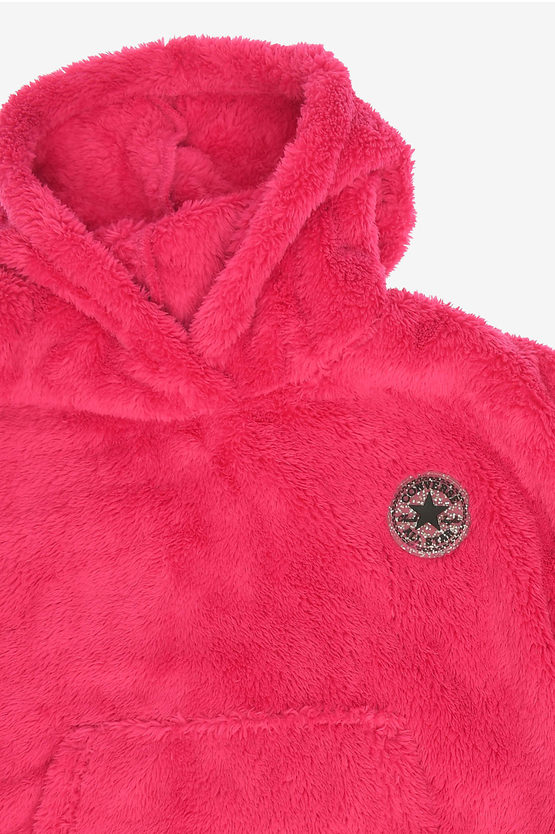 Faux-Fur Teddy Sweatshirt with Hood