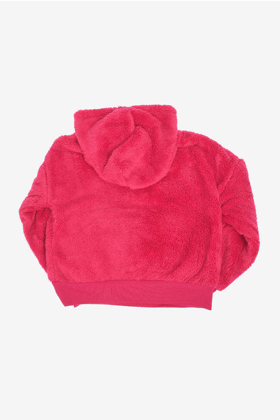 Faux-Fur Teddy Sweatshirt with Hood