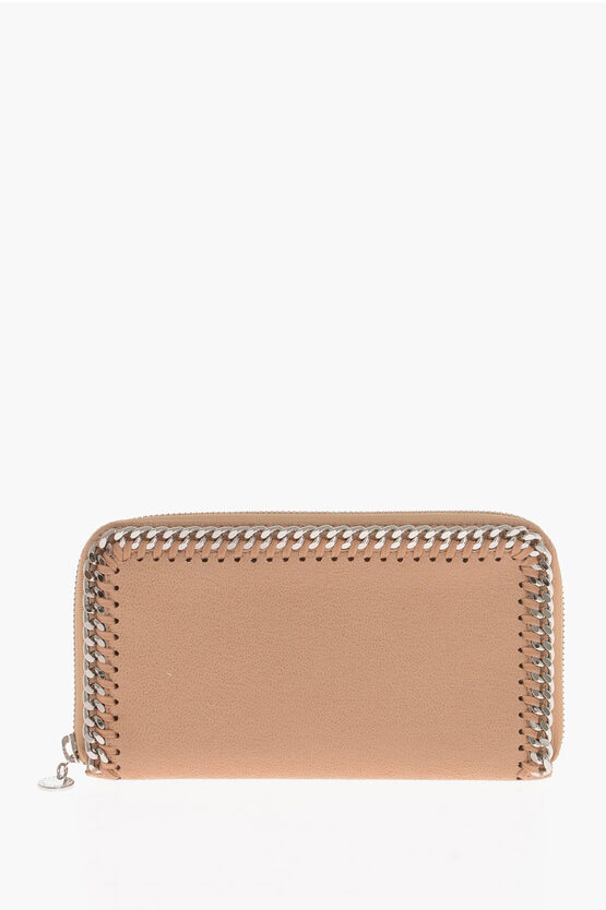 Shop Stella Mccartney Faux Leather Continental Wallet With Zip Closure