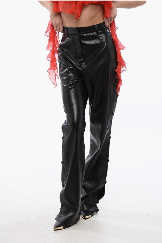 Nanushka Faux Leather Felina Pants With Side Buttoning