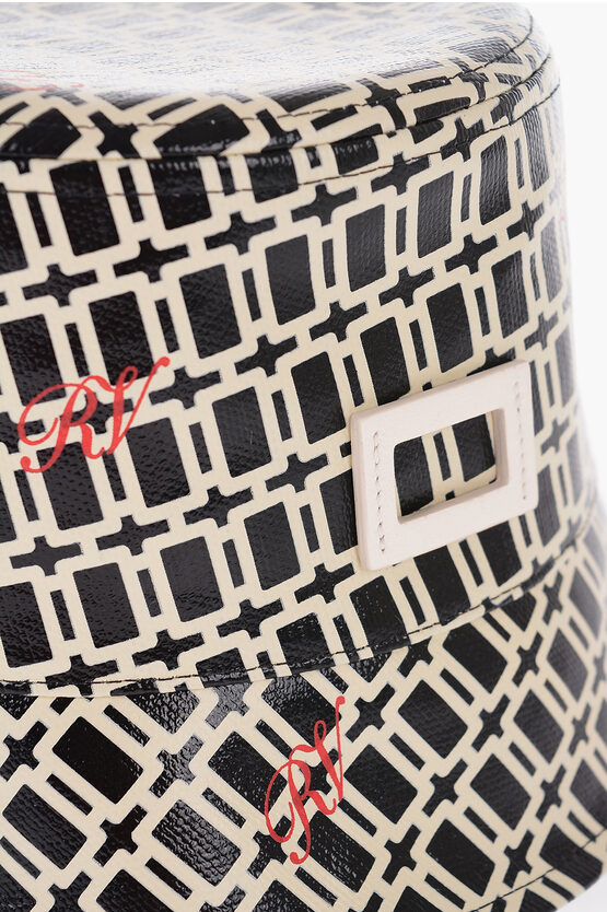 Faux-leather GRAND VIVIER Bucket Hat with Logo Print