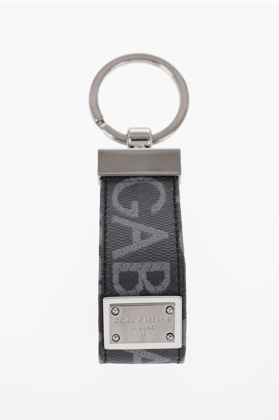 Dolce & Gabbana Men's Fabric Key Ring With Logo