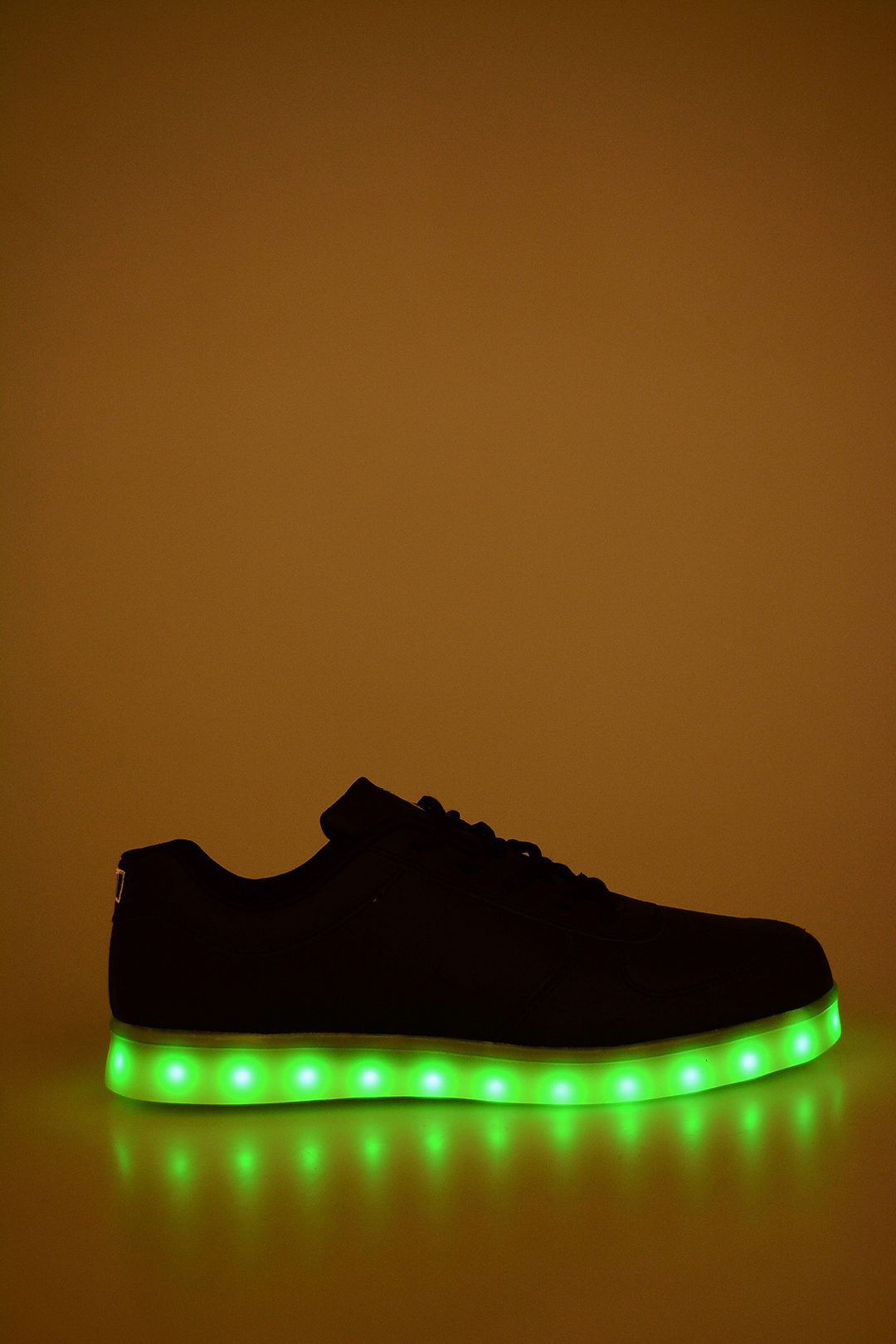 Wize and Ope faux leather sneakers with lights in the sole unisex men