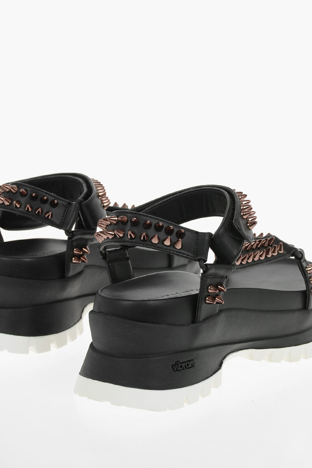 Women vegan sandals with velcro fastening: Emma Black