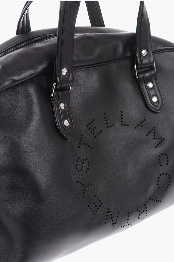 Stella McCartney faux leather weekend bag with perforated logo women
