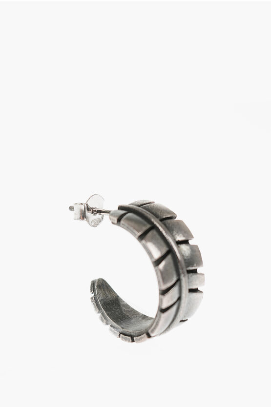 NOVE25 FEATHER SHAPED SINGLE HOOP EARRING