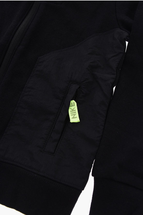 Felpa a Tinta Unita con Dettagli a Contrasto