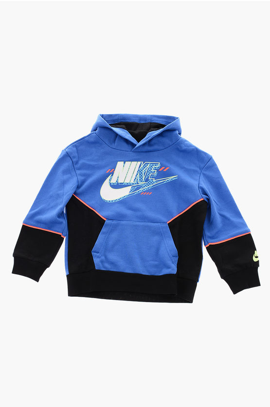 Felpa Bicolore con Stampa Logo Frontale