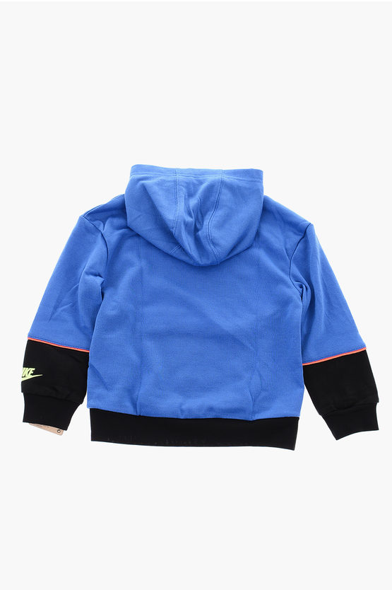 Felpa Bicolore con Stampa Logo Frontale