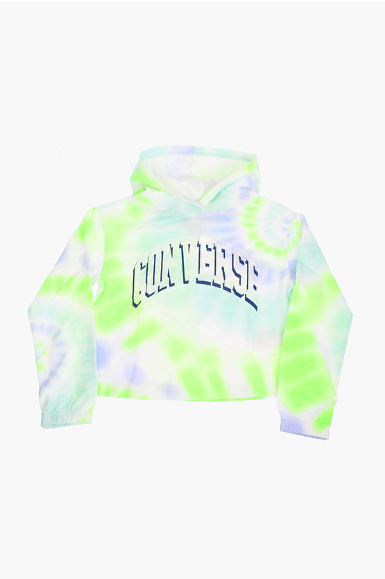 Felpa con Cappuccio effetto Tie-Dye