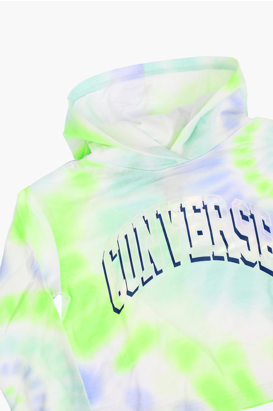 Felpa con Cappuccio effetto Tie-Dye