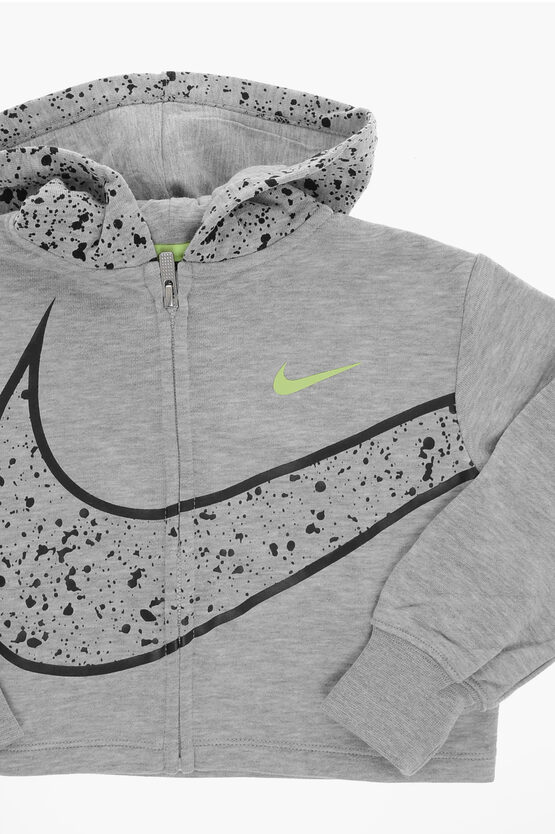 Felpa con Logo a Contrasto e Cappuccio