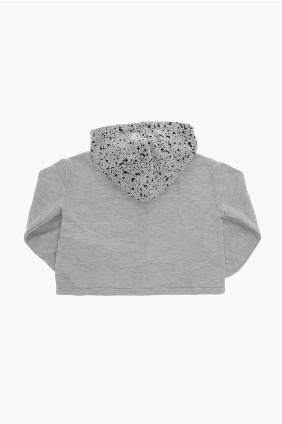 Felpa con Logo a Contrasto e Cappuccio