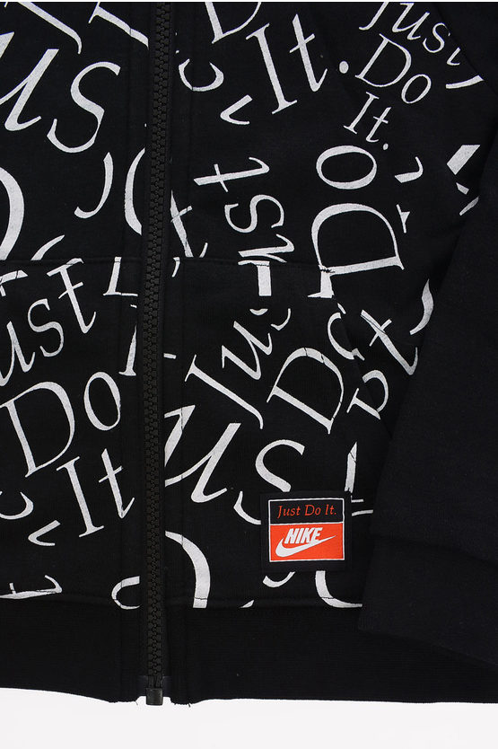 Felpa con Stampa Just Do It con Chiusura Zip