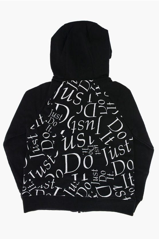 Felpa con Stampa Just Do It con Chiusura Zip