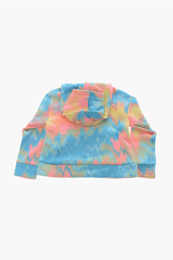 Felpa Hoodie CLUB Effetto Sfumato con Tasca Toppa