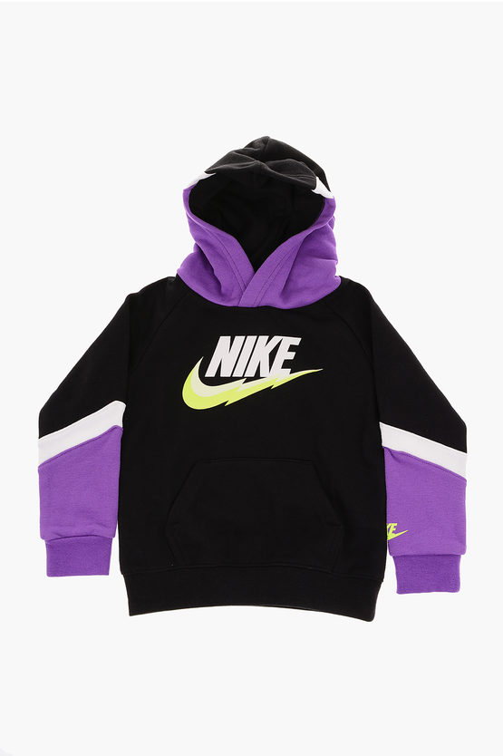 Felpa Stampata con Cappuccio