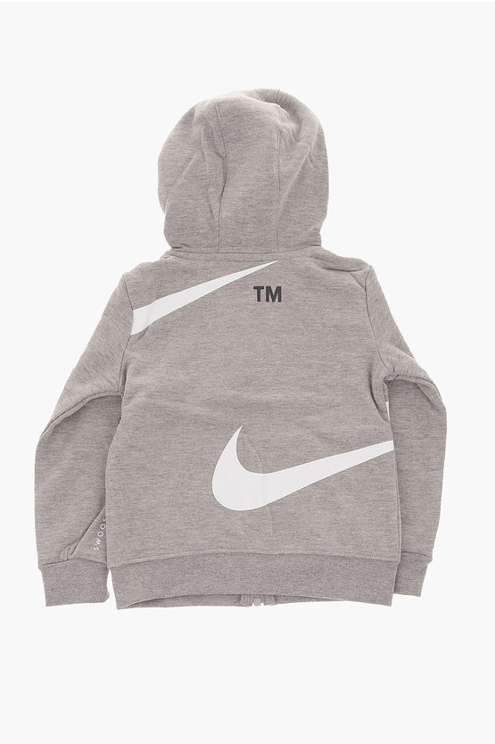 Felpa Stampata con Cappuccio