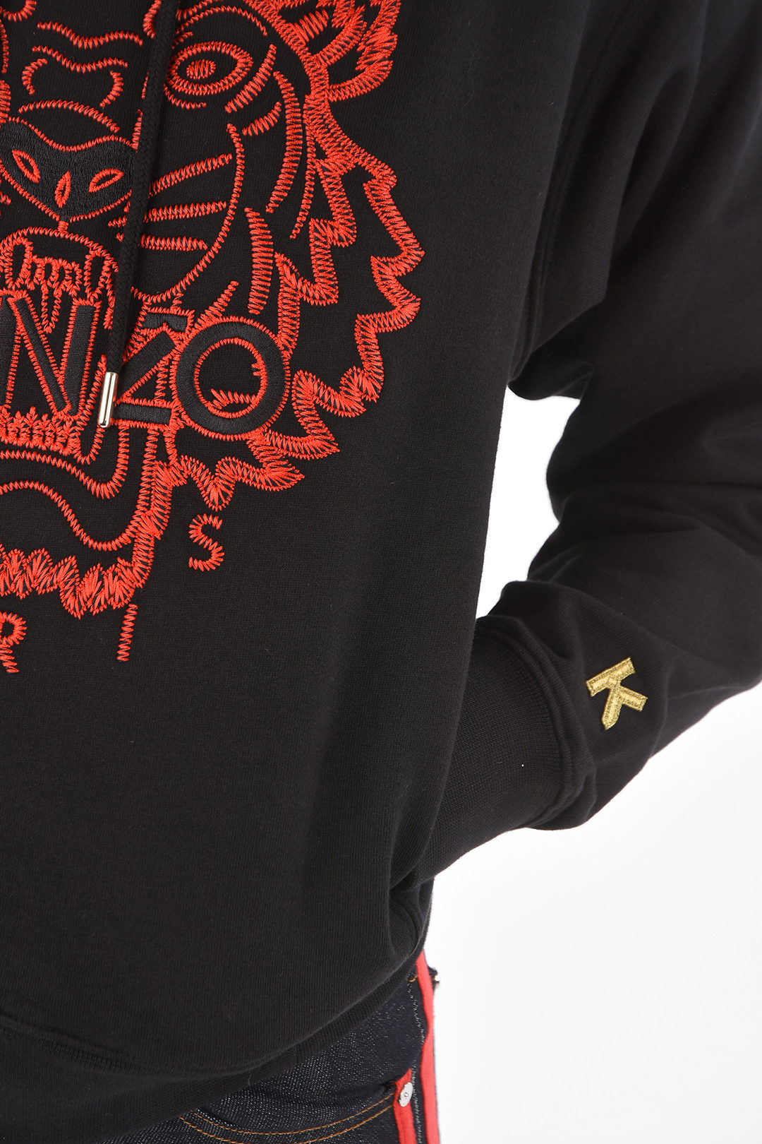 Kenzo Felpa TIGER Ricamata con Cappuccio donna Glamood Outlet