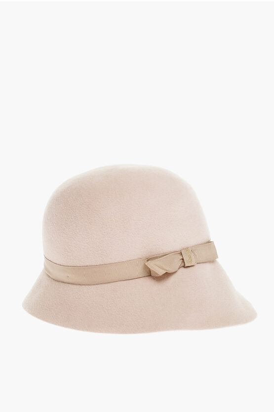 Borsalino Felt Cloche Hat In Neutral
