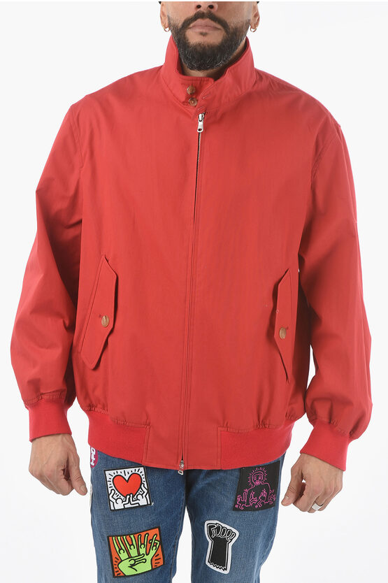 J.press Field Jacket With Hidden Closure In Red