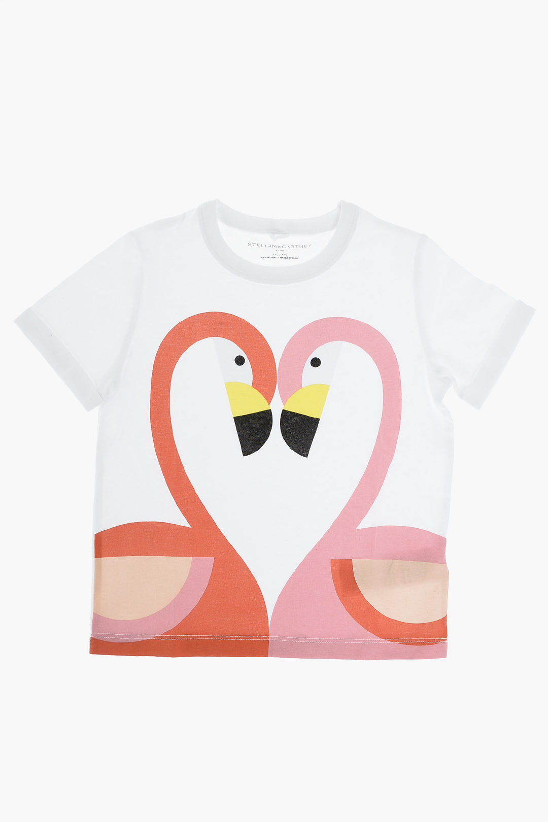 Stella McCartney Kids flamingos printed crew-neck t-shirt