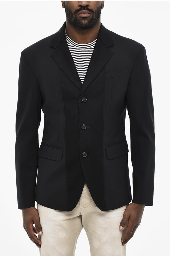 Dsquared2 Flap Pockets Virgin Wool 3 Buttons Blazer