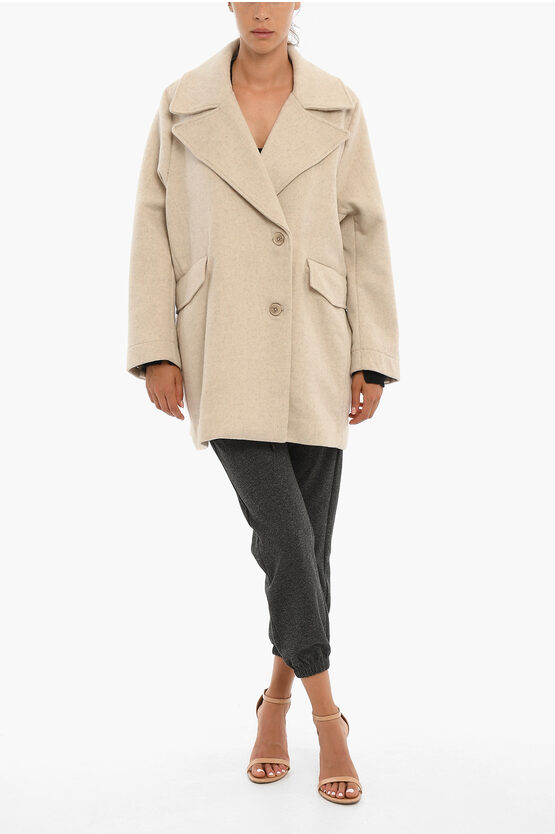 0090~Double-breasted Coat with Flap Pockets main image 0