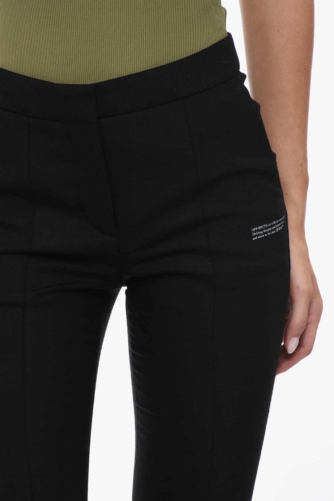 ボトムスその他 OFF WHITE Women Pants OWVI019F23JER0011010 Black Black Logo Band Leggings in BLACK for Women | Off-White™