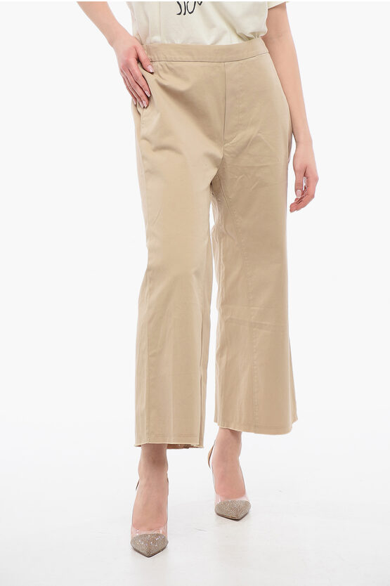 Sibel Saral Flared Crop Pants With Raw-cut Hem