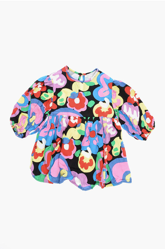 Stella Mccartney Flared Dress With Multicolor Prints