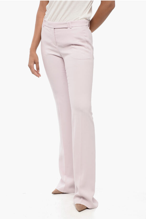 Shop Alexander Mcqueen Flared Fit Pants With Hidden Closure