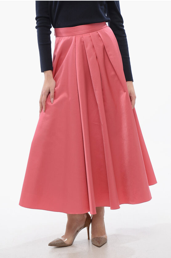 Dior Flared Midi Skirt With Petticoat