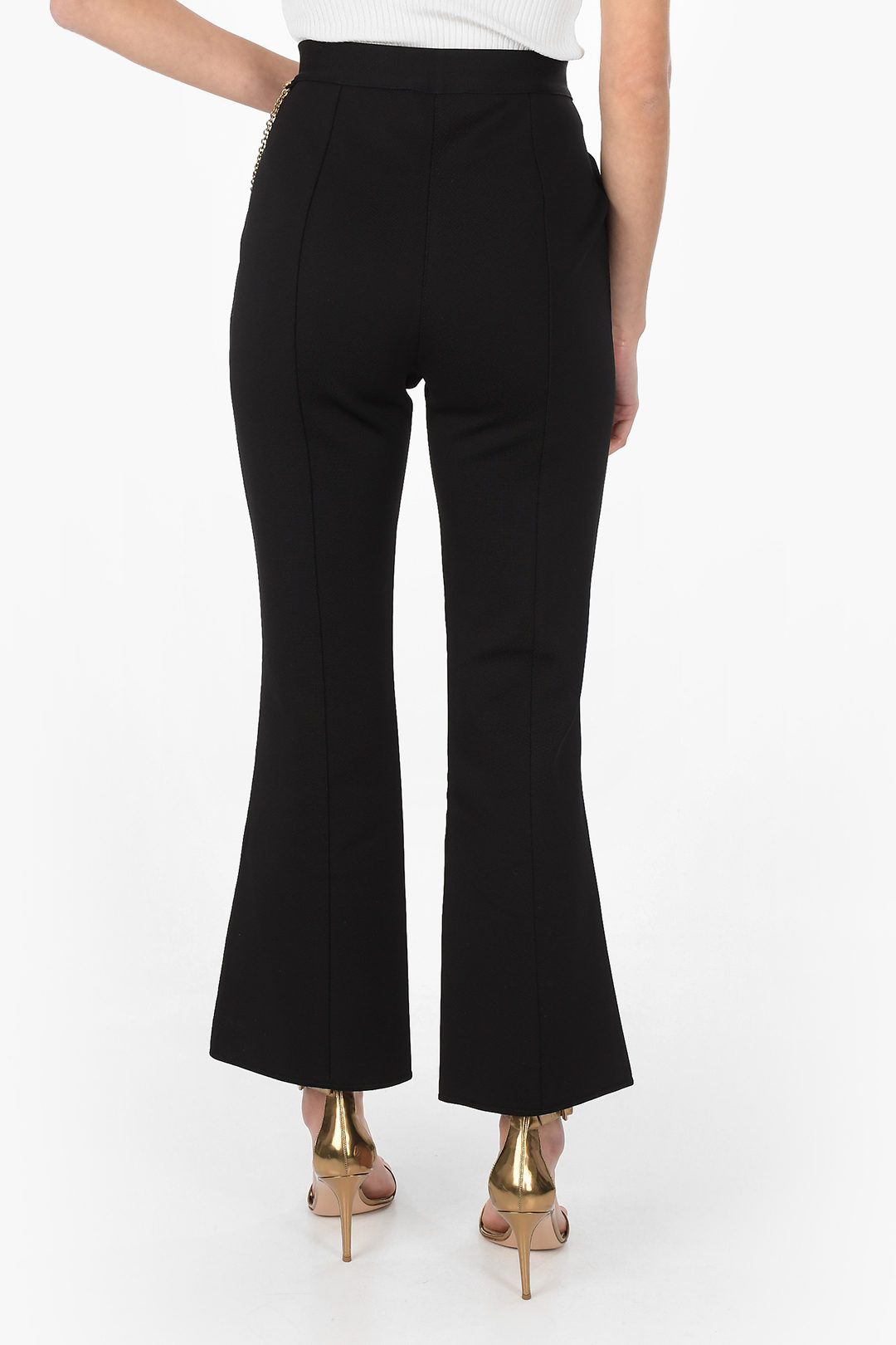 Givenchy Flared trousers with side chain women - Glamood Outlet